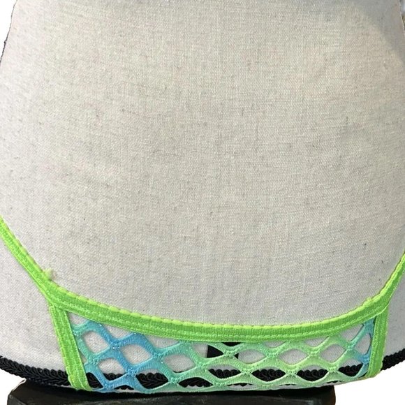 Delicious Green Aqua Semi Transparent Bathing Suit Halter Neck One Size - Picture 4 of 4